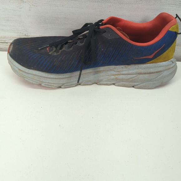 Hoka One One‎ Rincon 3 Running Shoes Men’s Size 11.5 D Black Dazzling Blue used main image 4
